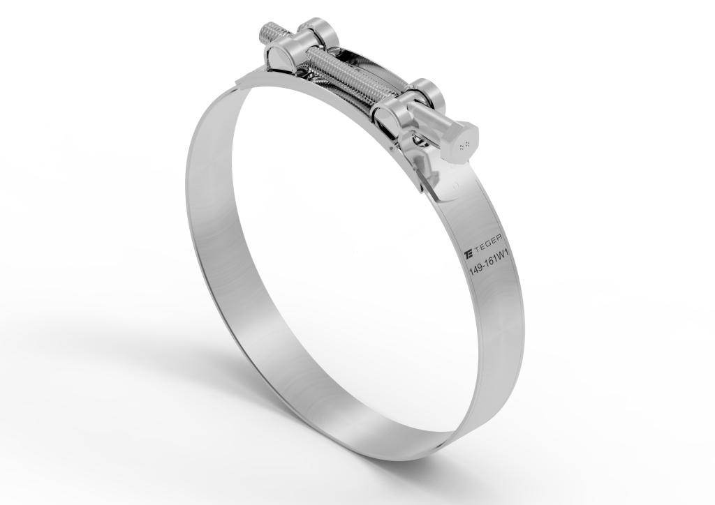 Opaska zaciskowa gbs 149-161 obejma w1 stal ocynkowana szerkość 26mm teger 5szt