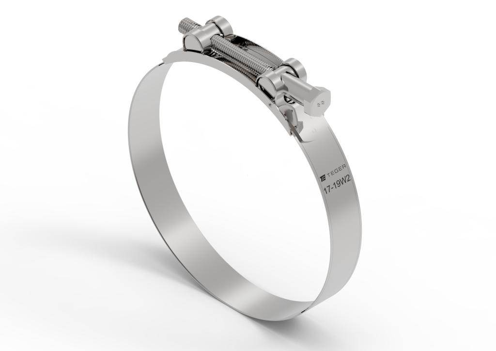 Opaska zaciskowa gbs 17-19 obejma w2 stal nierdzewna szerkość 18mm teger 10szt