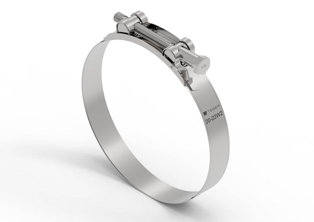 Opaska zaciskowa gbs 20-22 obejma w2 stal nierdzewna szerkość 18mm teger 10szt