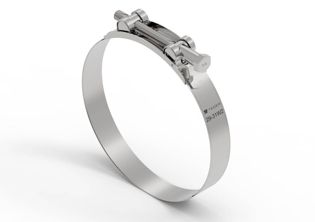 Opaska zaciskowa gbs 29-31 obejma w2 stal nierdzewna szerkość 20mm teger 10szt