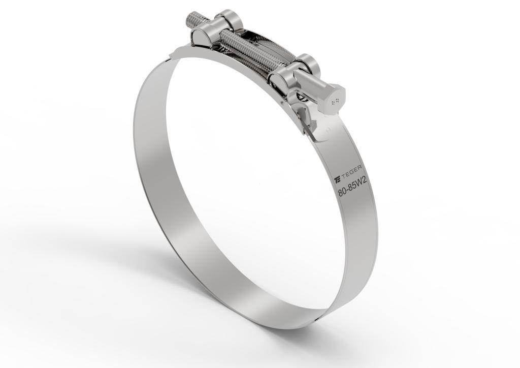 Opaska zaciskowa gbs 80-85 obejma w2 stal nierdzewna szerkość 24mm teger 5szt