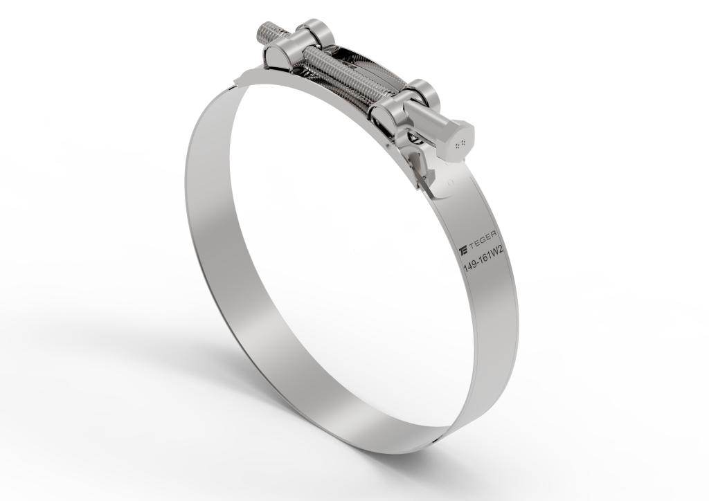 Opaska zaciskowa gbs 149-161 obejma w2 stal nierdzewna szerkość 26mm teger 5szt