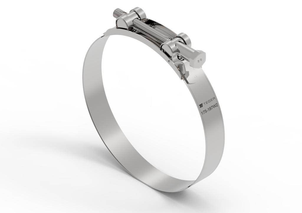 Opaska zaciskowa gbs 175-187 obejma w2 stal nierdzewna szerkość 26mm teger 5szt