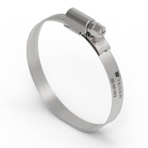 Opaska zaciskowa 35-50 32-50 ślimakowa obejma w2 stal nierdzewna szerkość 9mm blister teger 6szt