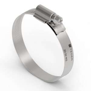 Opaska zaciskowa wzmocniona 20-32 ślimakowa obejma w2 stal nierdzewna szerkość 12mm blister teger 8szt