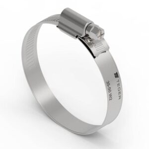 Opaska zaciskowa wzmocniona 35-50 32-50 ślimakowa obejma w2 stal nierdzewna szerkość 12mm blister teger 6szt