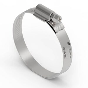 Opaska zaciskowa wzmocniona 40-60 ślimakowa obejma w2 stal nierdzewna szerkość 12mm blister teger 6szt
