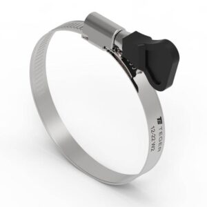 Opaska zaciskowa z pokrętłem 12-22 ślimakowa obejma w2 stal nierdzewna szerkość 9mm blister teger 15szt