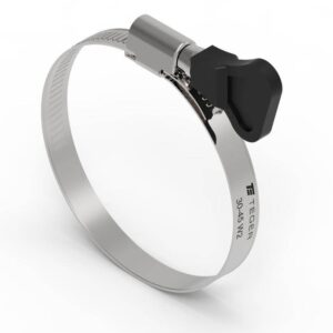 Opaska zaciskowa z pokrętłem 30-45 ślimakowa obejma w2 stal nierdzewna szerkość 9mm blister teger 8szt