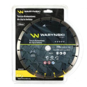 Tarcza diamentowa segmentowa 230 x22.23mm do cięcia betonu waryński