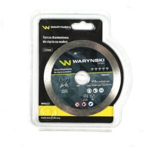 Tarcza diamentowa do cięcia na mokro pełna 115x22.23mm waryński