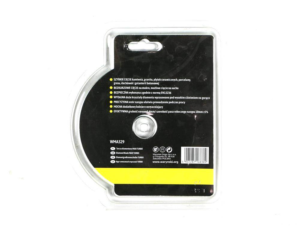 Tarcza diamentowa maxi 125x22.23mm waryński Tarcza diamentowa maxi 125x22.23mm waryński - obrazek 2