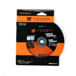 Tarcza diamentowa do cięcia na mokro pełna 125x22.23mm teger