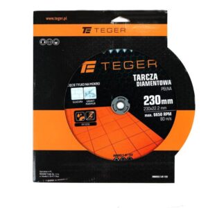 Tarcza diamentowa do cięcia na mokro pełna 230x25.4/22.23mm teger