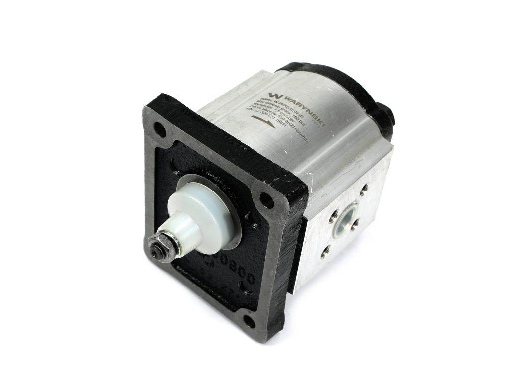 Pompa hydrauliczna zębata 7.5cm3 grupa 1 typ europejski wałek 18 przyłącza gwintowane obroty prawe max.180 bar waryński