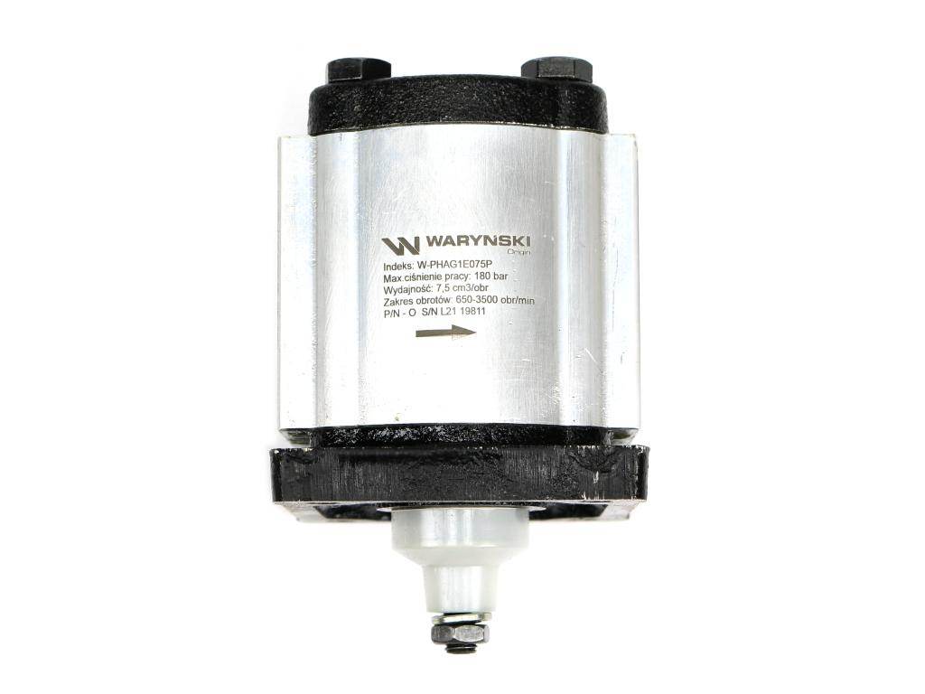 Pompa hydrauliczna zębata 7.5cm3 grupa 1 typ europejski wałek 18 przyłącza gwintowane obroty prawe max.180 bar waryński Pompa hydrauliczna zębata 7.5cm3 grupa 1 typ europejski wałek 18 przyłącza gwintowane obroty prawe max.180 bar waryński - obrazek 3