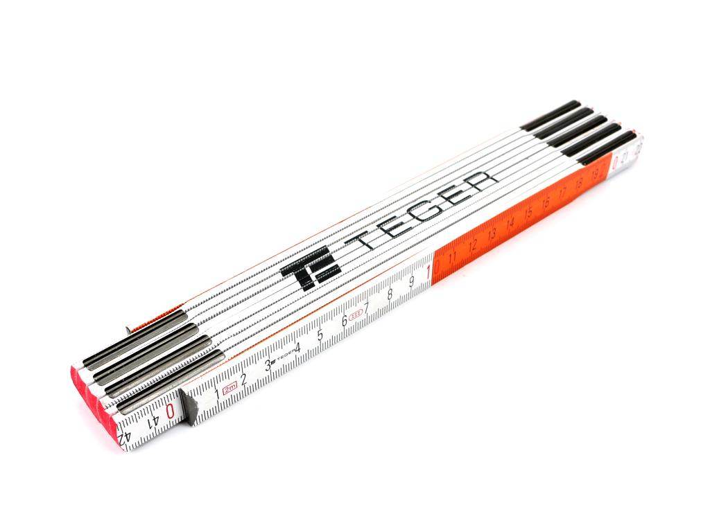 Miara składana 2m drewniana w displayu teger sprzedawana po 12 szt Miara składana 2m drewniana w displayu teger sprzedawana po 12 szt - obrazek 2