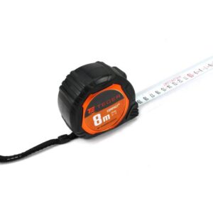 Miara stalowa rozwijana kompaktowa 8m 27mm grubość taśmy 0,16mm teger