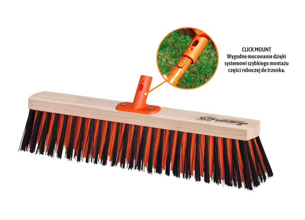 Szczotka do prac porządkowych premium ulicówka 55x400mm mocowanie click teger Szczotka do prac porządkowych premium ulicówka 55x400mm mocowanie click teger - obrazek 2