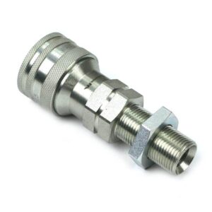 Szybkozłącze hydrauliczne gniazdo z eliminatorem ciśnienia long m20x1.5 gwint zewnętrzny euro iso 7241-a waryński