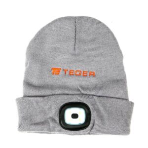 Latarka czołówka czapka led cob ład usb teger