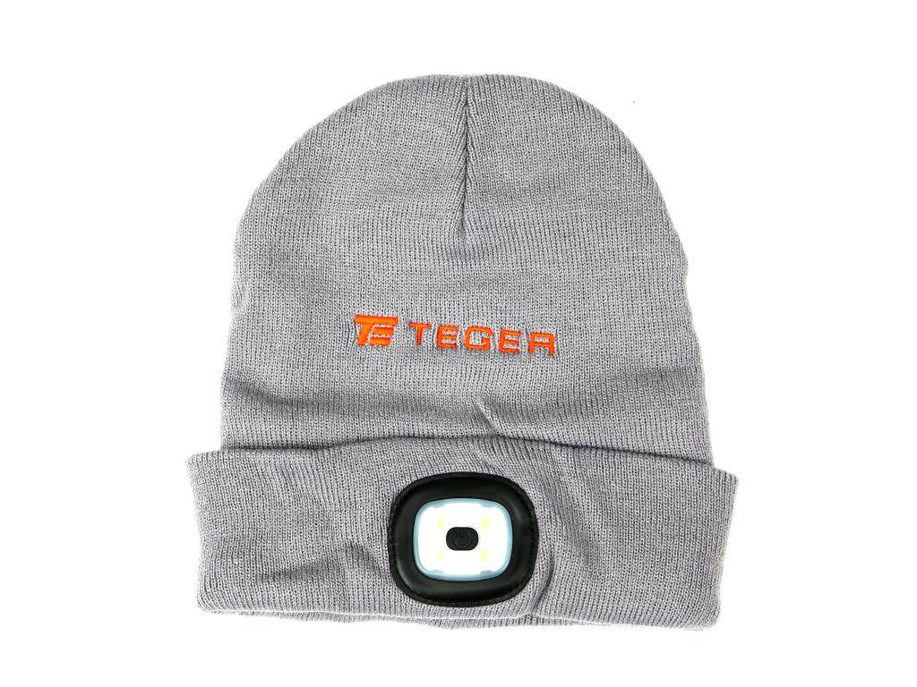 Latarka czołówka czapka led cob ład usb teger