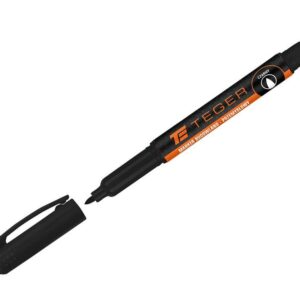 Marker budowlano przemysłowy czarny końcówka okrągła 1.5mm tusz czarny permanentny wodoodporny teger 12szt