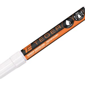 Marker budowlano przemysłowy biały końcówka okrągła 2.5mm tusz biały olejowy wodoodporny teger 20szt