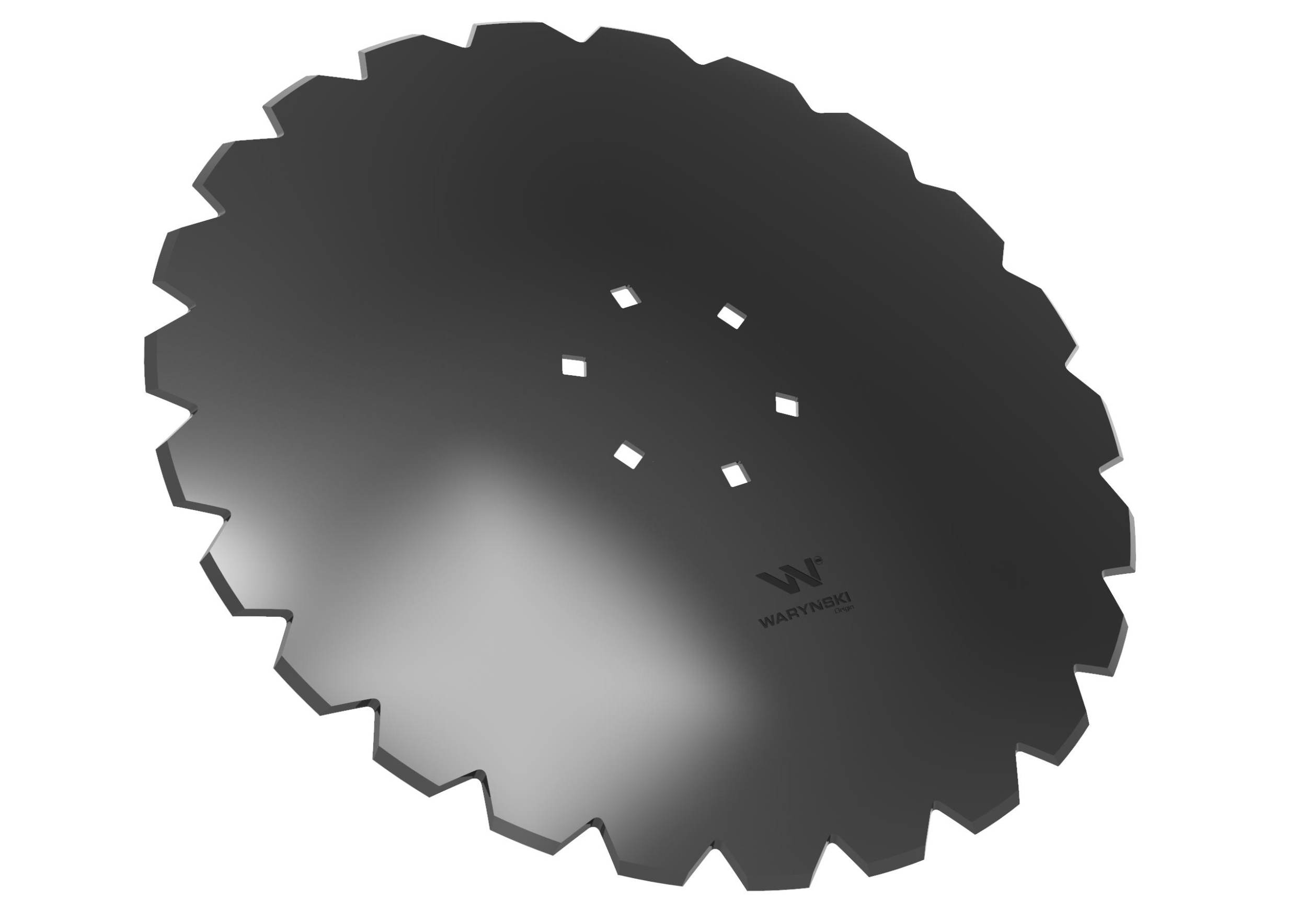 Talerz uzębiony z-24 fi 560 mocowanie 6/120 grubość 4mm stal borowa waryński r