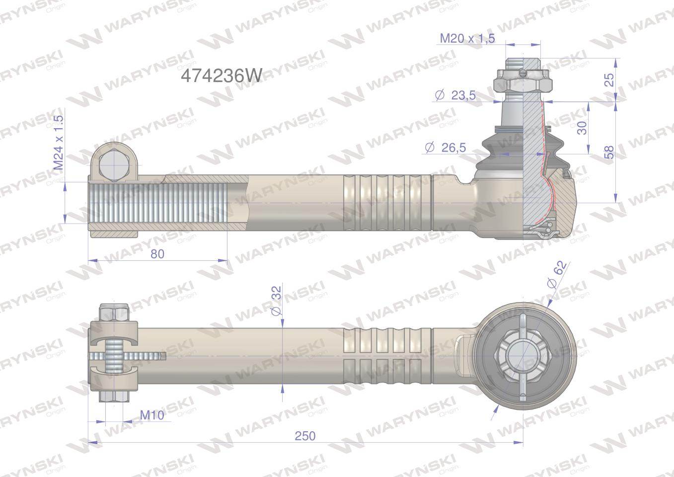 Przegub układu kierowniczego manitou 474236 waryński Przegub układu kierowniczego manitou 474236 waryński - obrazek 2