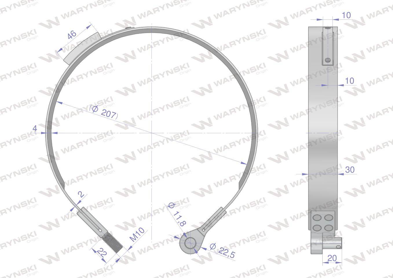 Taśma hamulcowa prawa fendt waryński Taśma hamulcowa prawa fendt waryński - obrazek 3