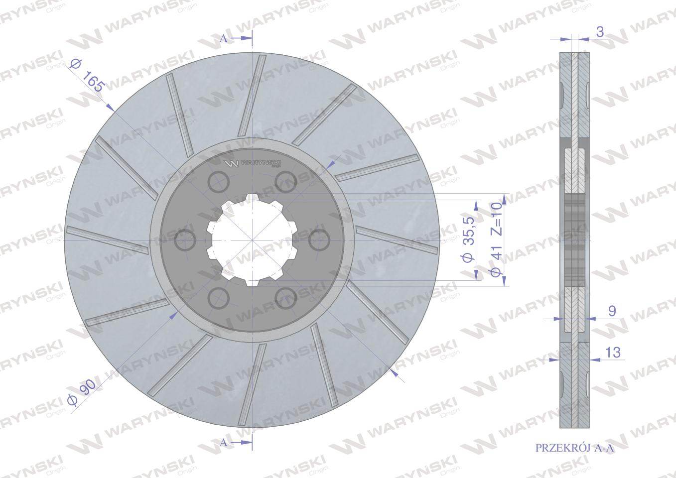 Tarcza hamulcowa 131788a1 case waryński Tarcza hamulcowa 131788a1 case waryński - obrazek 3