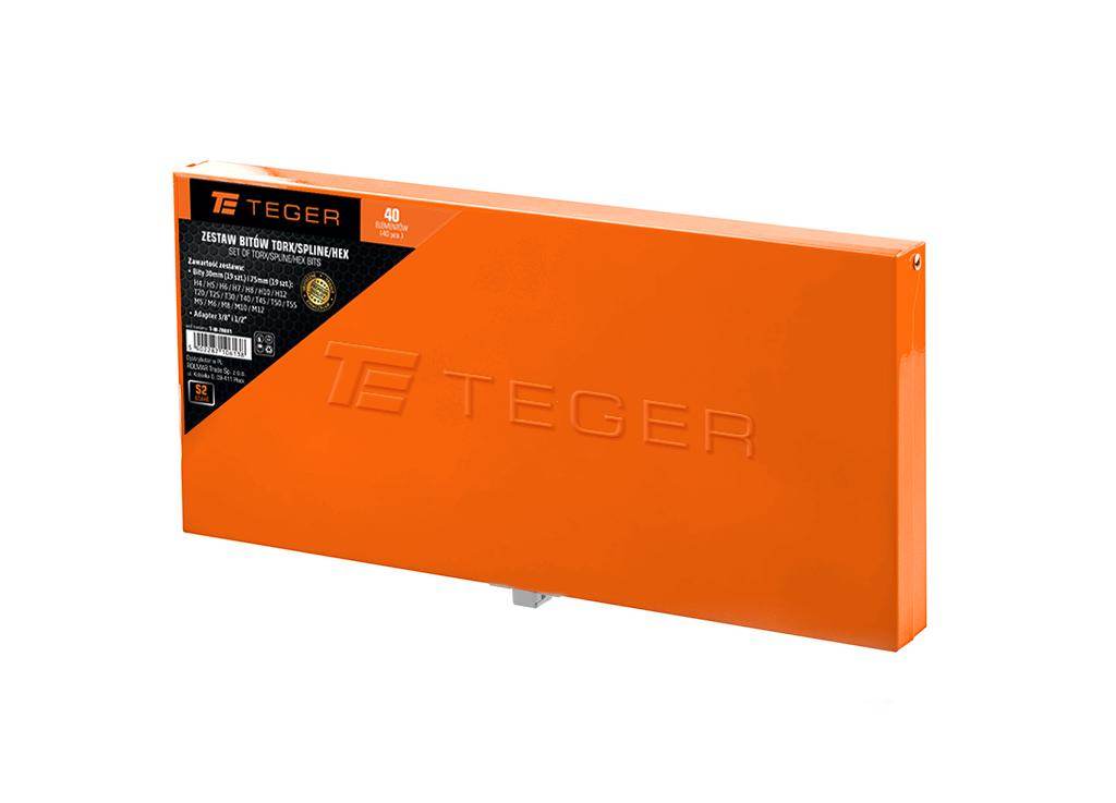 Zestaw bitów torx/spline/hex 40 el. Teger
