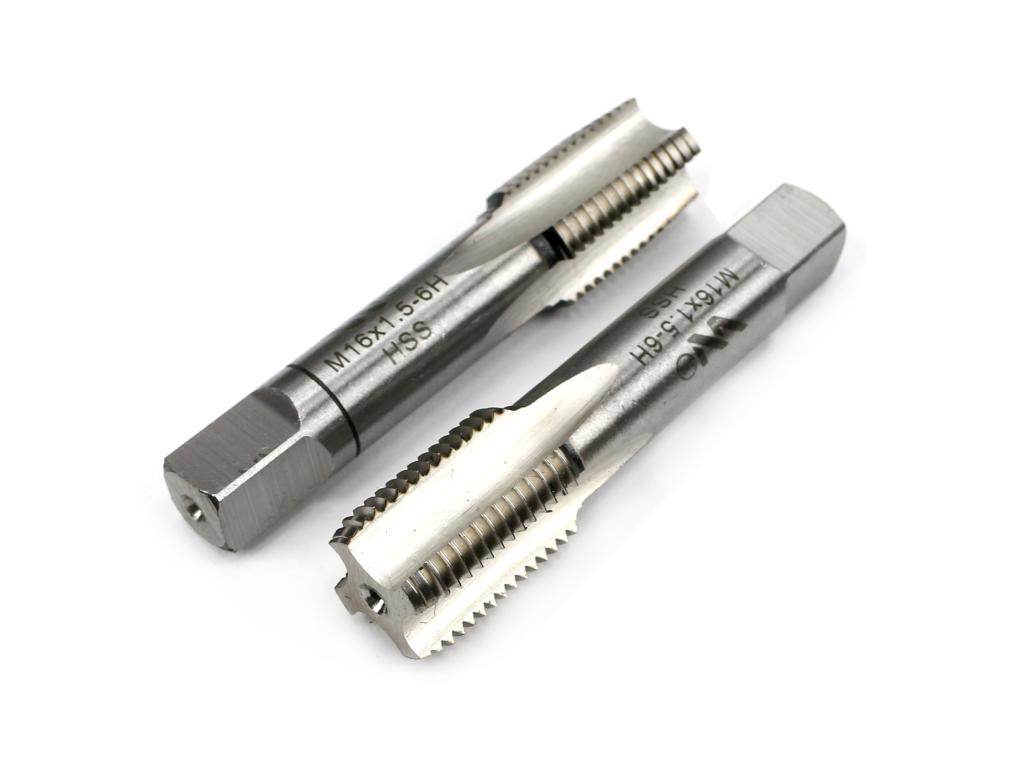 Gwintowniki komplet 2szt do gwintu metrycznego drobnozwojnego din2181 m16x1.5 waryński