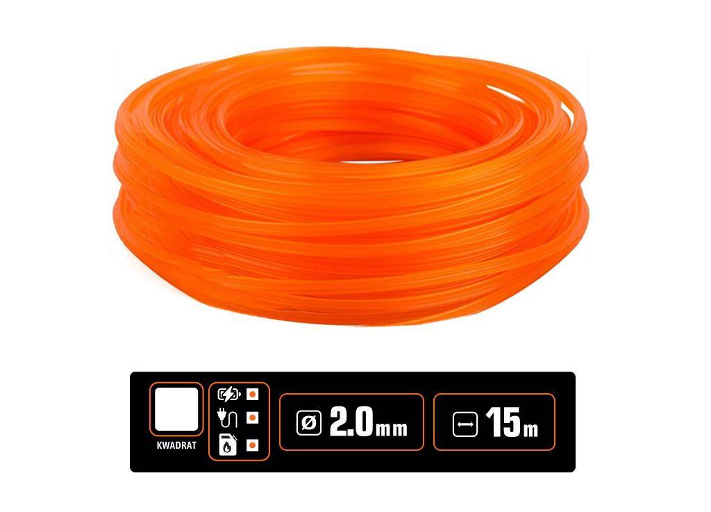 Żyłka tnąca do podkaszarek kwadrat 2.0mm 15 m teger Żyłka tnąca do podkaszarek kwadrat 2.0mm 15 m teger - obrazek 2
