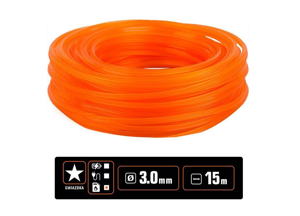 Żyłka tnąca do podkaszarek gwiazdka 3.0mm 15 m teger Żyłka tnąca do podkaszarek gwiazdka 3.0mm 15 m teger - obrazek 2
