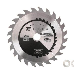 Piła tarczowa do drewna z węglikiem spiekanym 250x30x24t teger
