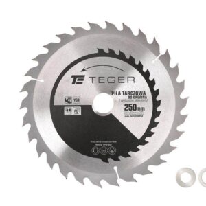 Piła tarczowa do drewna z węglikiem spiekanym 250x30x30t teger
