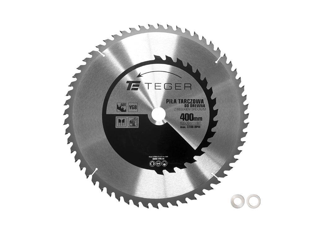 Piła tarczowa do drewna z węglikiem spiekanym 400x30x60t teger
