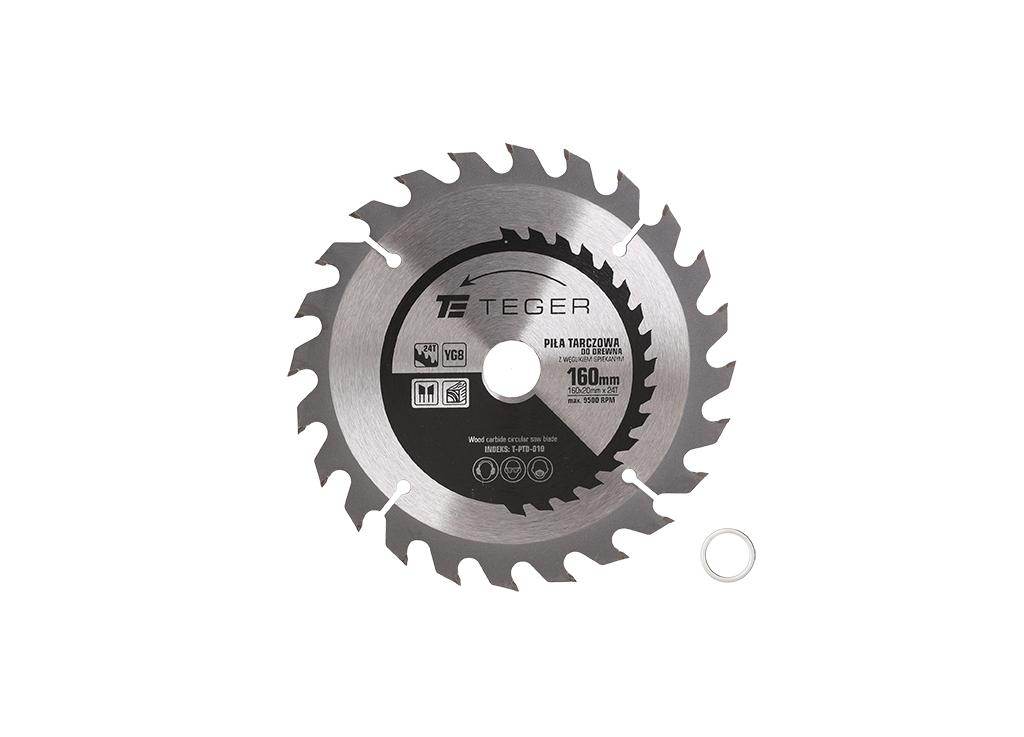 Piła tarczowa do drewna z węglikiem spiekanym 160x20x24t teger