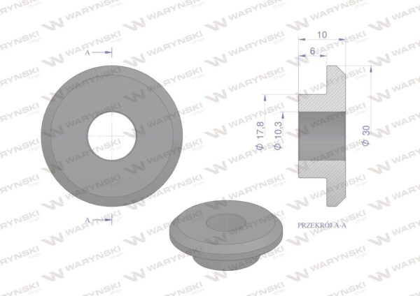 Tulejka wewnętrzna noża rozdrabniacza 18mm do noża 3mm claas waryński 25szt - obrazek 2