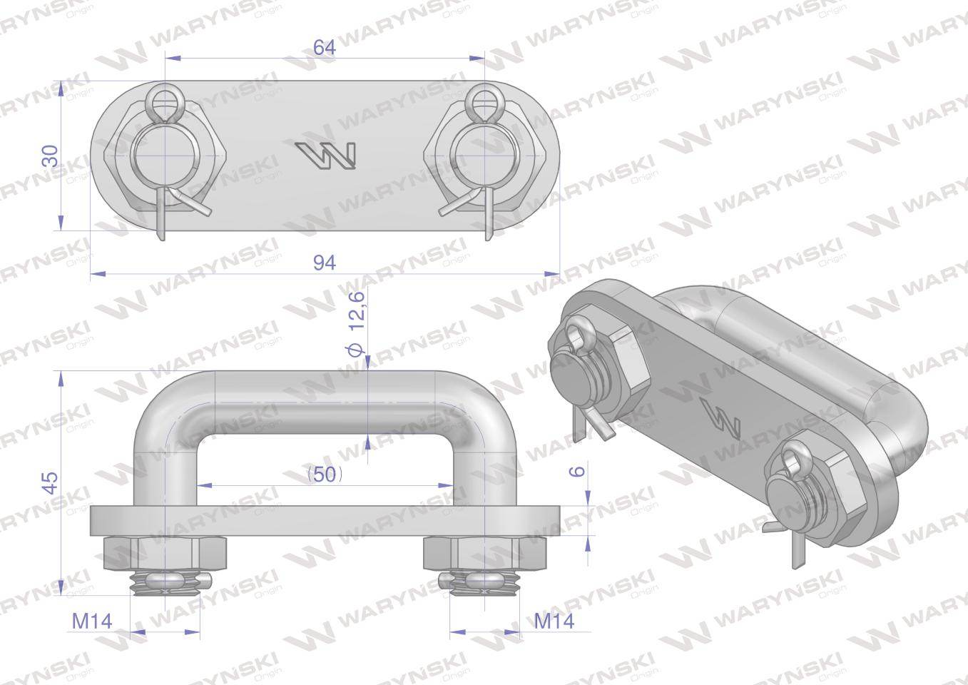 Ogniwo łańcucha podłogowego 14x50 kpl utwardzone rozrzutnik tytan waryński 2szt Ogniwo łańcucha podłogowego 14x50 kpl utwardzone rozrzutnik tytan waryński 2szt - obrazek 2