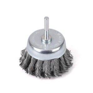 Szczotka doczołowa z trzpieniem drut skręcany fi 6/80mm teger