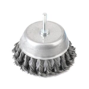 Szczotka doczołowa z trzpieniem drut skręcany fi 6/100mm teger