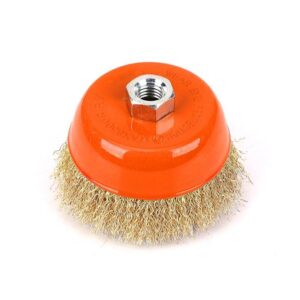 Szczotka doczołowa z nakrętką drut falowany m14/100mm teger