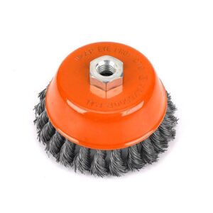 Szczotka doczołowa z nakrętką drut skręcany m14/120mm teger