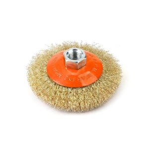 Szczotka tarczowa z nakrętką drut falowany m14/100mm teger