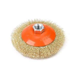 Szczotka tarczowa z nakrętką drut falowany m14/115mm teger