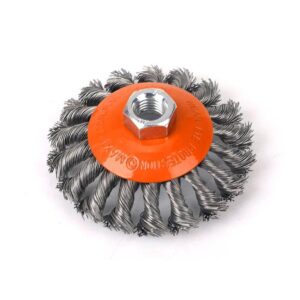 Szczotka tarczowa z nakrętką drut skręcany m14/100mm teger