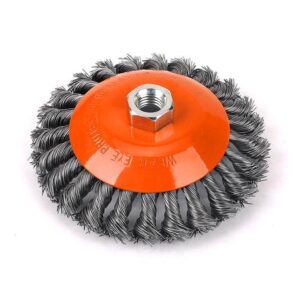Szczotka tarczowa z nakrętką drut skręcany m14/120mm teger